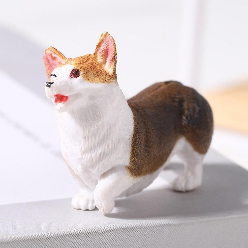 Resin Mini Corgi Resin Figurine Mini Aquarium Ornament Dashboard Ornament Dashboard