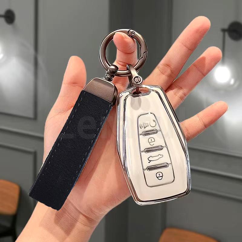 Чехол-брелок из ТПУ для автомобильного ключа Бесключевой Для Geely Coolray X6 Emgrand Global Hawk Gx7 Monjaro Оболочка Держатель Брелок Аксессуары
