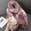 Winter Luxury Classic England Style Women Scarf Fashion Stripe Plaid Scarves Tassel Shawls Pashmina Lady Wrap Hijab