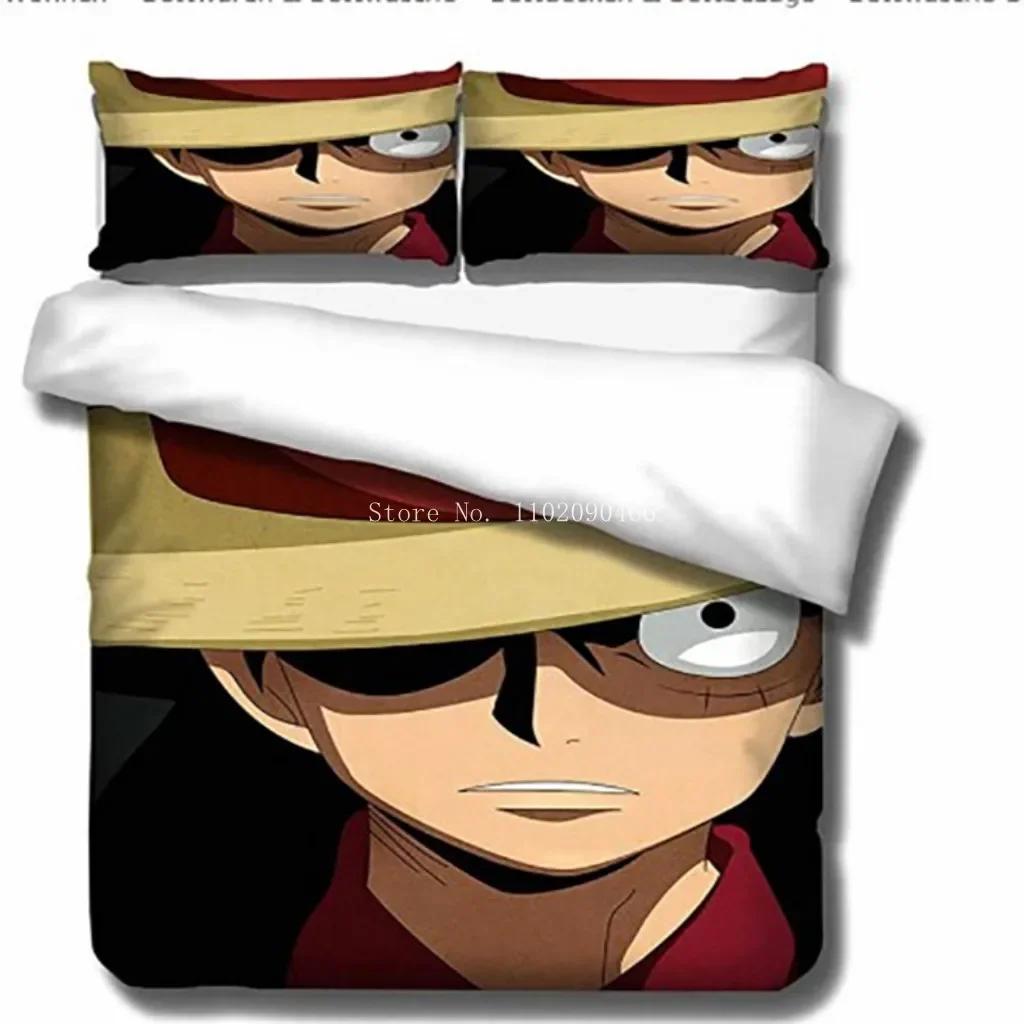 Комплект постельного белья One Piece 3D-печать Пододеяльник Комплекты пододеяльников Наволочка Детская Спальня Декор Домашний текстиль G