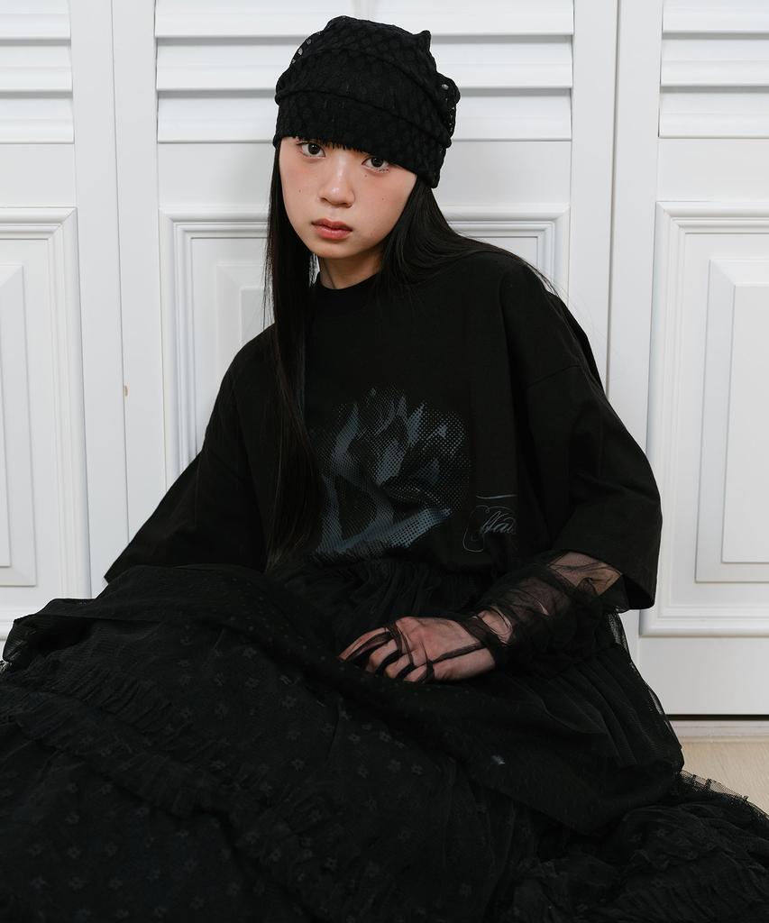 NICEGHOSTCLUB Ffats Tulle Dress Big Big Tee_Black(Ng2Gsut591A)