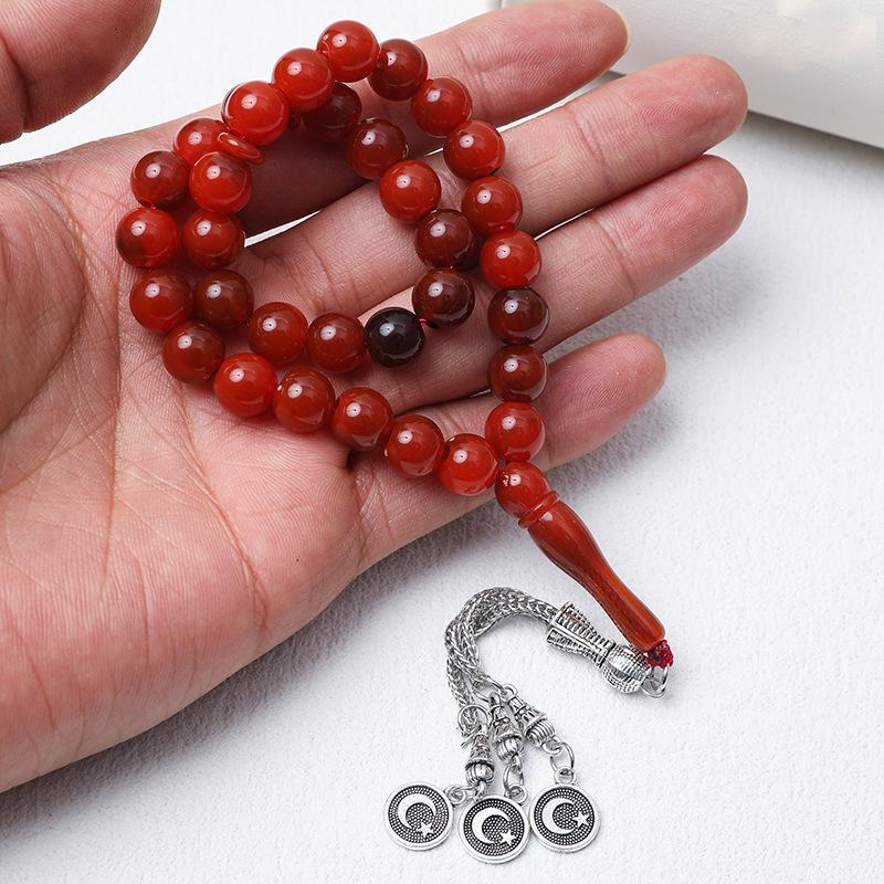 Унисекс 33-бусины 10 мм Тасбих: Мусульманские четки с Ближнего Востока