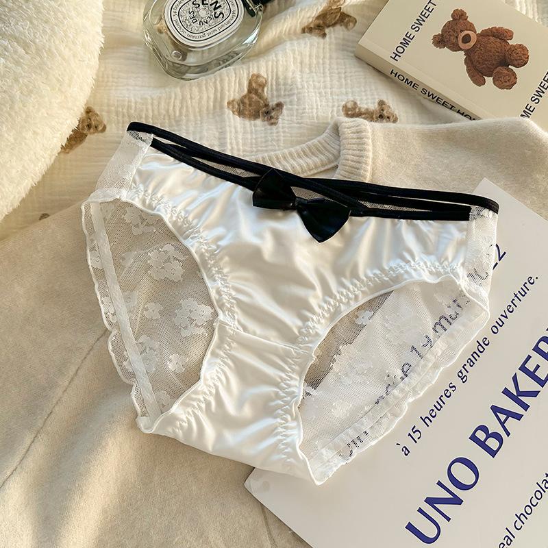 Женские трусики-трусы Pure Wind Sweet Lace Mesh с вышивкой, дышащие, со средней посадкой