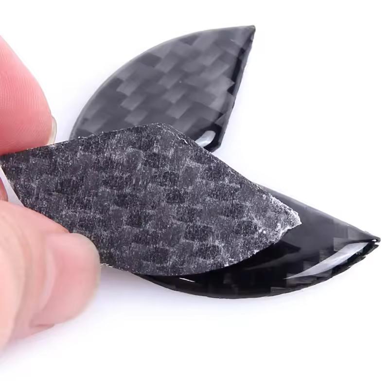 LXT3 Carbon Fiber Steering Wheel Center Logo Decor Sticker Accessories For Mercedes-Benz GLC X253 X254 C-Class W205 W206 A-Class W177