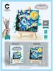 Chaolechuang Micro-Particle Interlocking Building Block Toys: Oil Painting Easel Series, Models 6736-6742
