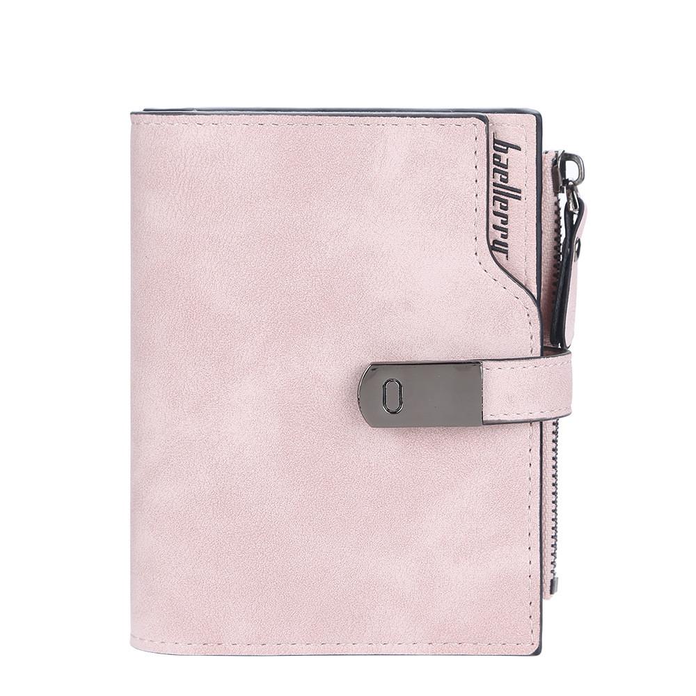 Pu Leather Wallet For Women With Zipper And Multiple Card Slots For Daily Use
