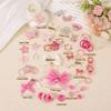 875Pcs/Set Swallowtail Bow Bow Hair Clip Set High Elastic Hair Tie Set  Princess Gift Set