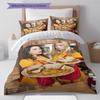 2 Broke American Sitcom Pattern Bedding,Quilt Set Quilt Cover Pillowcase Home Birthday Gift (1 * duvet cover + 2 * pillowcase, without core)