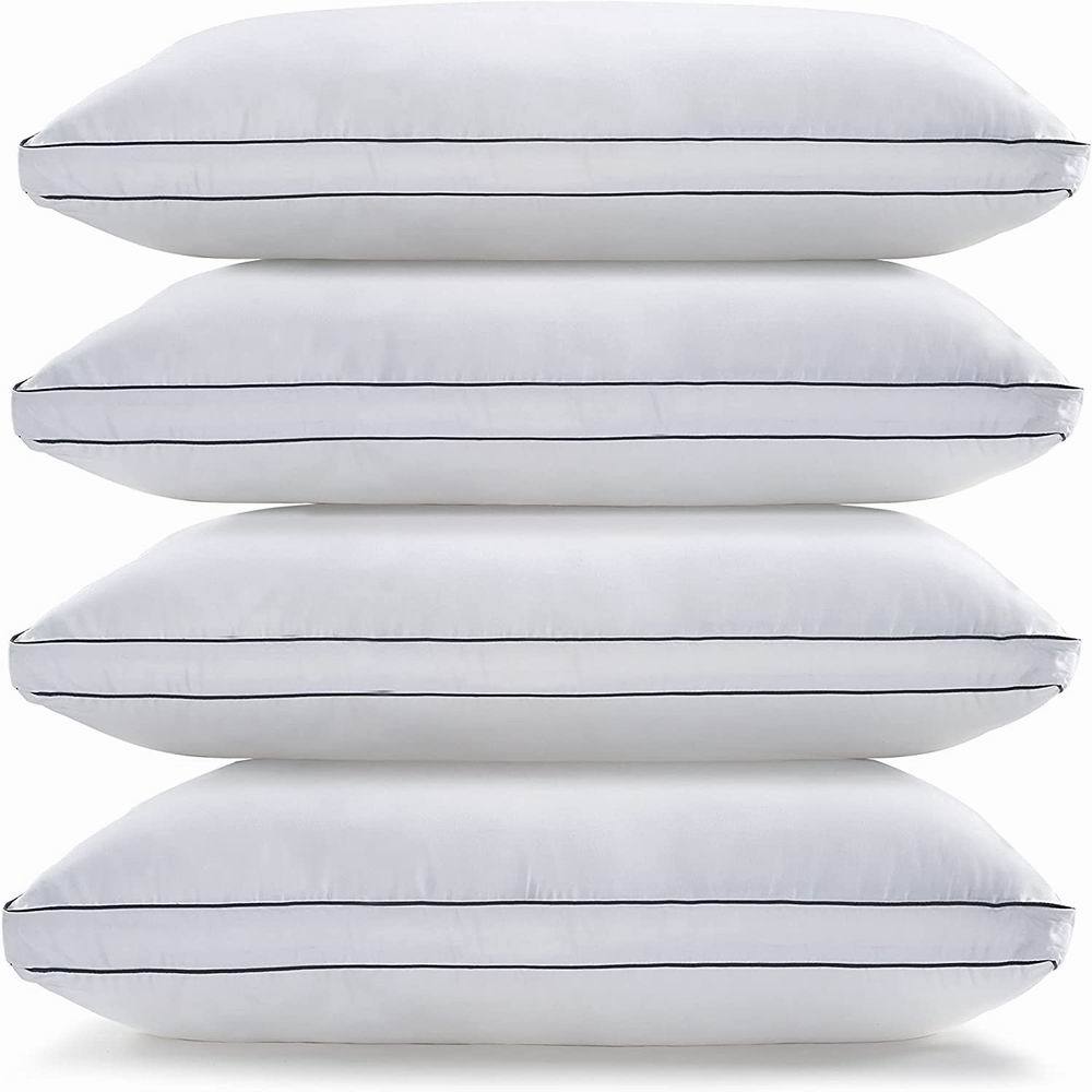 Набор из 4 подушек гостиничного качества - Мягкие и поддерживающие для всех поз для сна