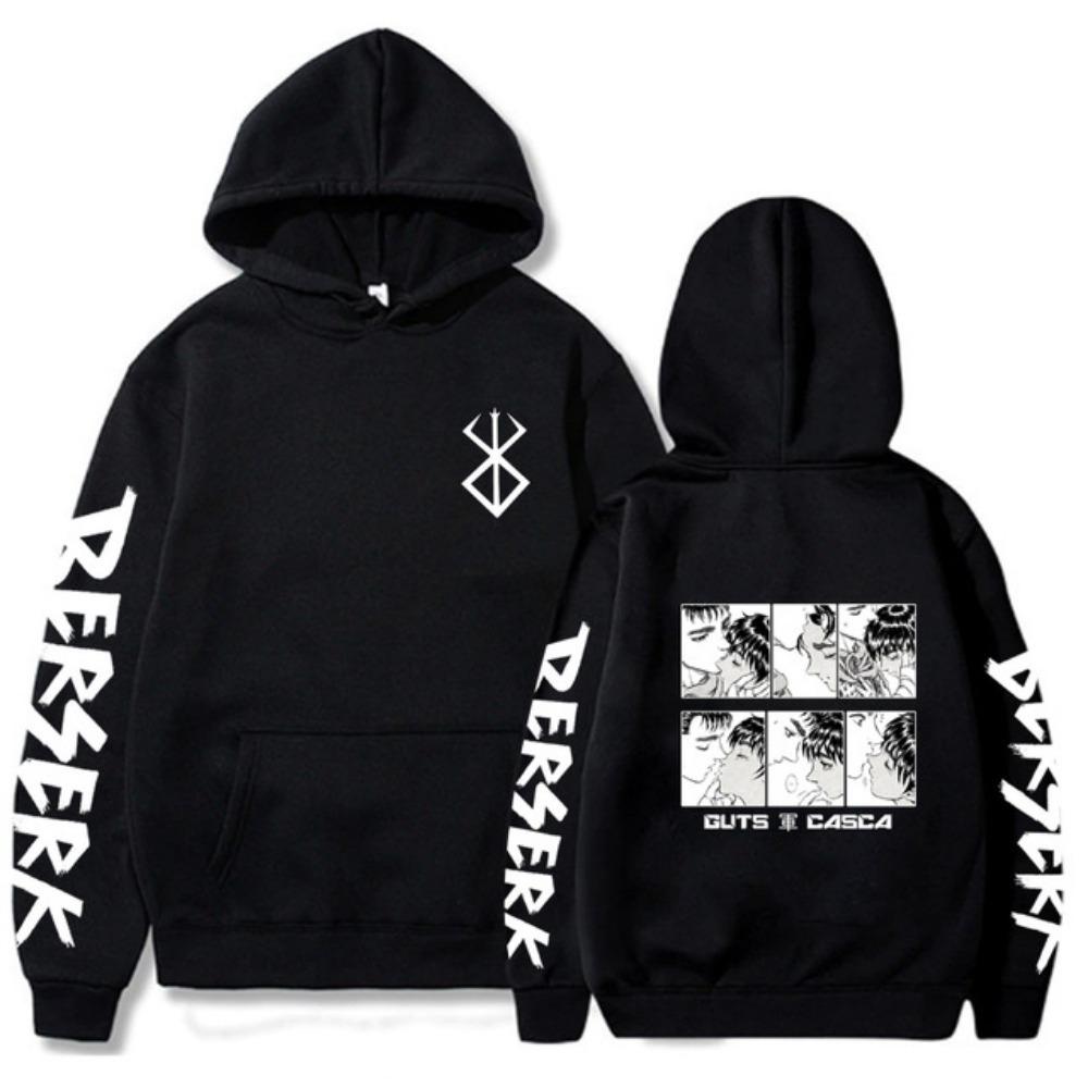 Толстовки Berserk Zipper Hoodies Men Long Sleeve Sweatshirt Fleece Oversize Jackets Coats Funny Berserk Anime Streetwear