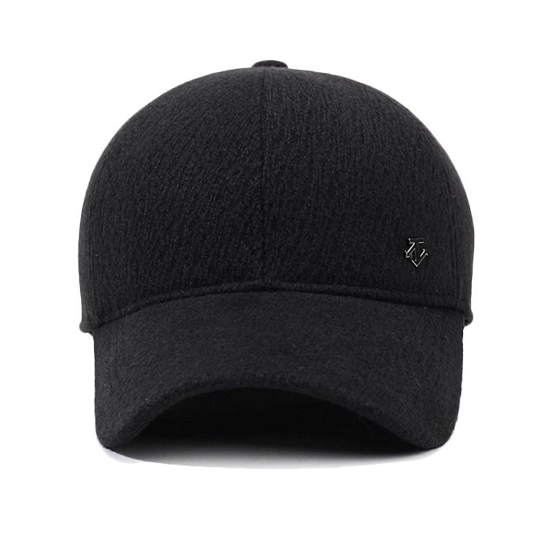 Men's Autumn Winter Baseball Cap Middle-Aged and Elderly Velvet Warm Hat Dad Ear Protection Cap