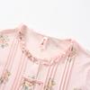 Fenteng Autumn Lace Round Neck Chinese Style Floral Long-Sleeved Pajama Set