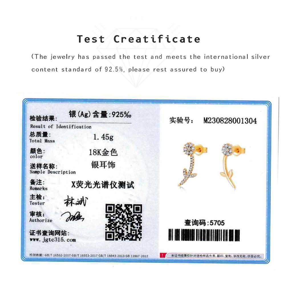 ANDYWEN Серьги-гвоздики из стерлингового серебра 925 пробы с золотым цветком и цирконием CZ, прозрачные розовые, красные, синие Pendientes, женские ювелирные зажимы