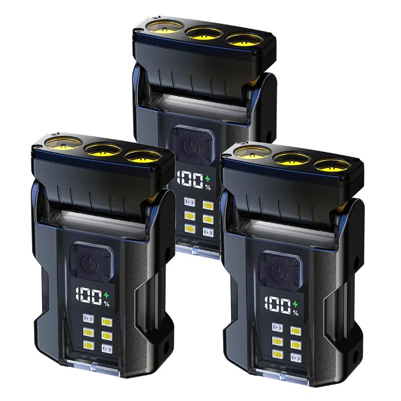 Светодиодный портативный кемпинговый фонарь, USB-зарядка, COB+SMD, мини-аварийный фонарь, карманный фонарик с клипсой для шляпы для кемпинга, рыбалки, ходьбы