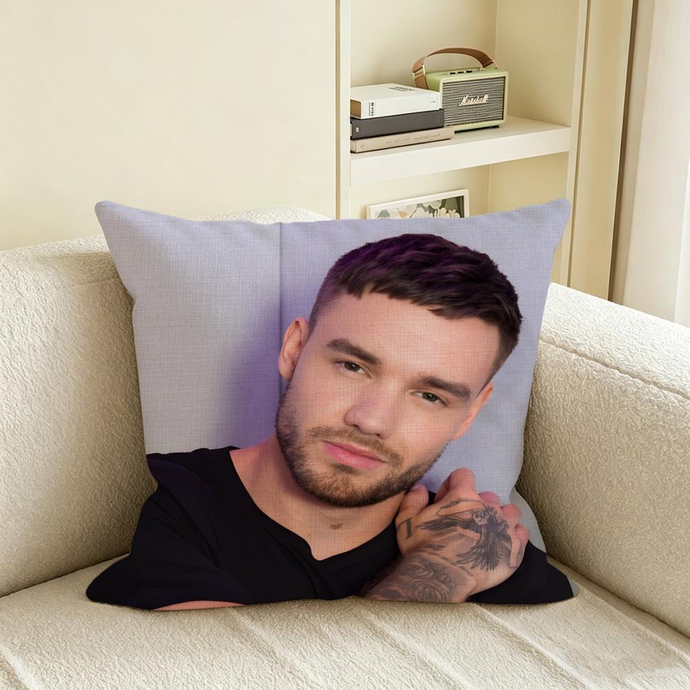 L-Liam Payne Cushion Cover Natural Linen Pillowcase Set, All-In-One Decor For Sofa, Bedroom & Chair