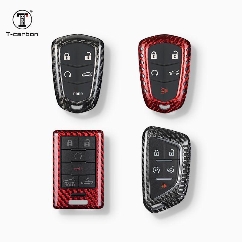 Чехол для ключа автомобиля Cadillac - Новый CT4, CT5, CT6, XT4, XT5, XT6, ATS Защитный чехол из углеродного волокна