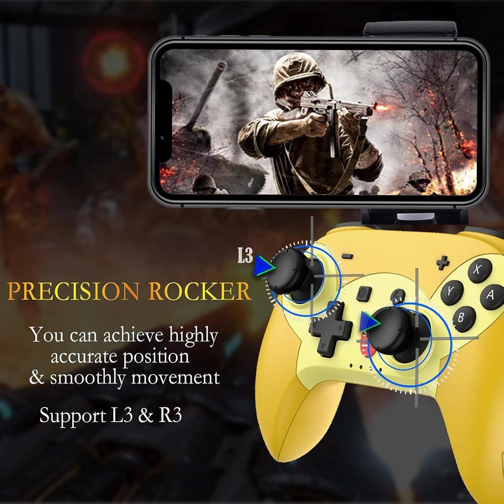 Игровой контроллер для iPhone iPad Switch, Direct Play, игровой джойстик Bluetooth, Call of Duty Mobile(наложенный платеж), Удар, Асфальт 9, Реальные гонки 3
