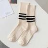 Вязаные хлопковые женские носки осень-зима Харадзюку винтажные уличные носки британский стиль школьные носки для девочек эластичные длинные носки