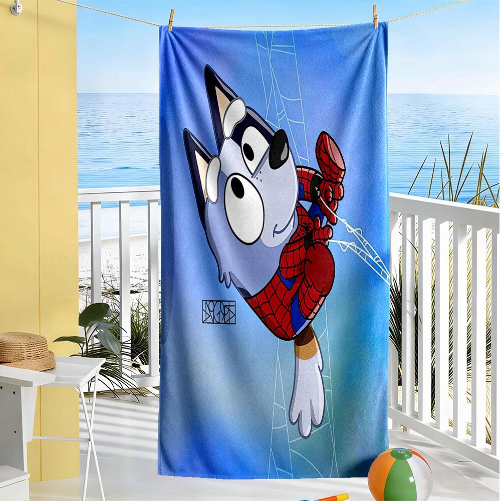 Bluey Beach Towel Soft Durable Quick-Dry Comfortable Lightweight Portable for Swimming,Beach,Camping, Travel, Beach Accessories,Gym