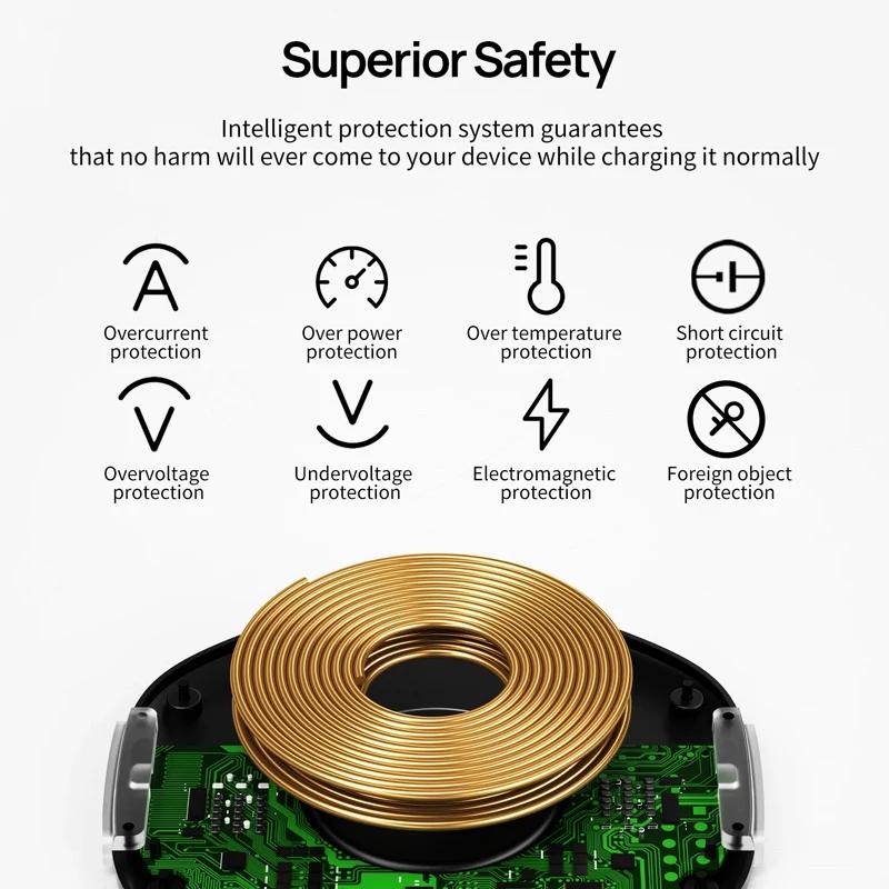 Невидимое беспроводное зарядное устройство 27 мм под столом зарядное устройство мебель быстрая настольная беспроводная зарядная станция для iPhone 15/14/13/12 Samsung