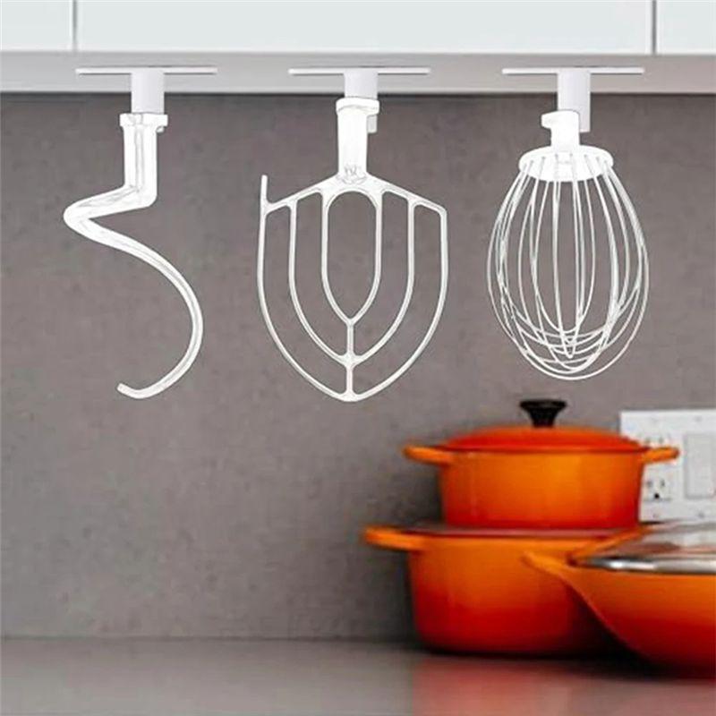 AEE4-Подходит для миксера Kitchenaid, кухонного комбайна, крюк, вертикальный кронштейн-аксессуар, универсальный крючок для хранения кухонных аксессуаров
