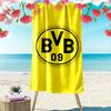 Желтое пляжное полотенце с логотипом BVB 09 Обязательное пляжное полотенце для поездок на пляж