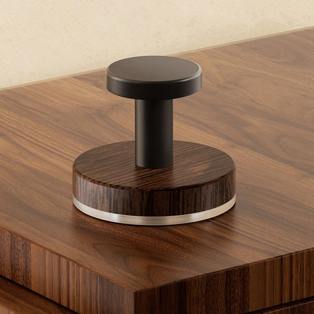 2pcs Suction Cup Hook Home Kitchen Rotating Wall Mounted Storage Rack No Punching Walnut Wood Grain Knob Storage Bracket