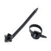 11/111PCS Car Nylon Black Cable Ties Push Mount Wire Harness Fastener Cable Clamp Clips Ties Management Car Wire Organizers