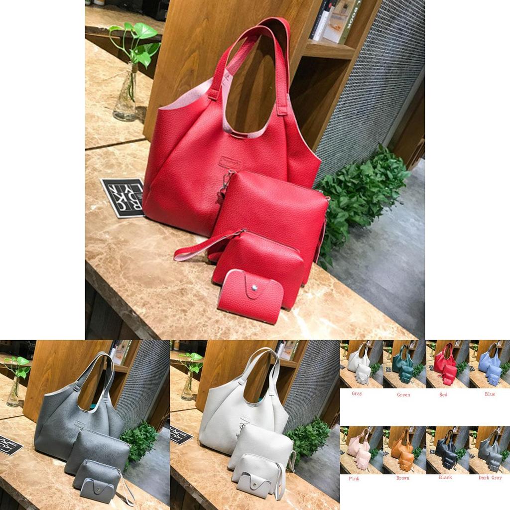 Handbags Women Fashion Messenger Shoulder Noble Tote Bags 4pcs Purse Set