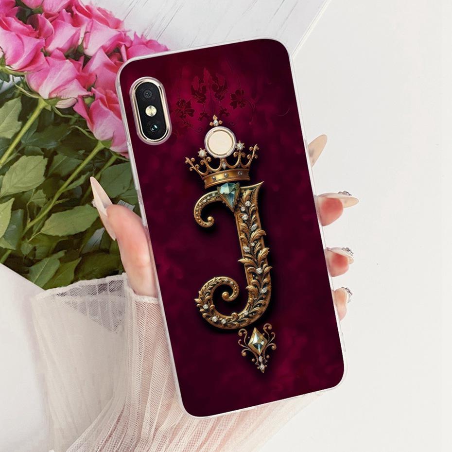Fashion Crown Letter Case For Xiaomi Redmi Note 6 Soft Silicone TPU Back Cover For Redmi Note 6 Pro Note6 Phone Cases