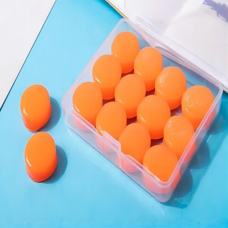 12PCS Silicone Ear Plugs Noise Reduction Sleep Anti Canceling Sound Insulation Earplug Protection Sleeping Reusable Ear Plugs