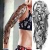 1 PC 480*170MM Full Arm Temporary Tattoo Sticker Sleeve Men Women Fashion Sexy Fake Tattoo Wolf  Lion Tiger Painting Tattoo Skull Angel Tattoo