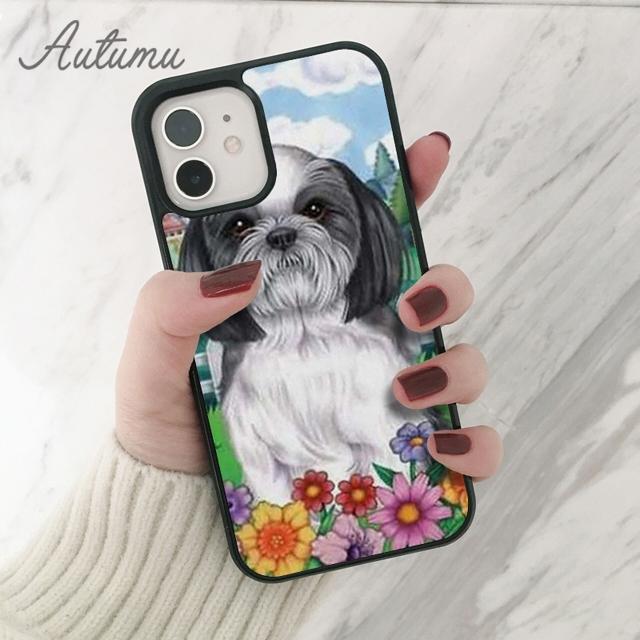 Чехол для телефона с собакой Ши-тцу для iPhone 11, 12, 13, 14 Pro Max mini X XR XS SE 2020, 5, 6S, 7, 8 Plus, Samsung Galaxy S21 S22, чехол