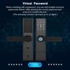 WiFi Touch Screen Fingerprint Password IC Card Smart Door Lock with Mechanical Key for Tuya