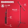 Стойка для микрофона GATOR Frameworks GFW-MIC-1500, США (58") Совместимый со стандартным винтом, Штатив-тренога короткого типа [Кабельный держатель и адаптер в комплекте]