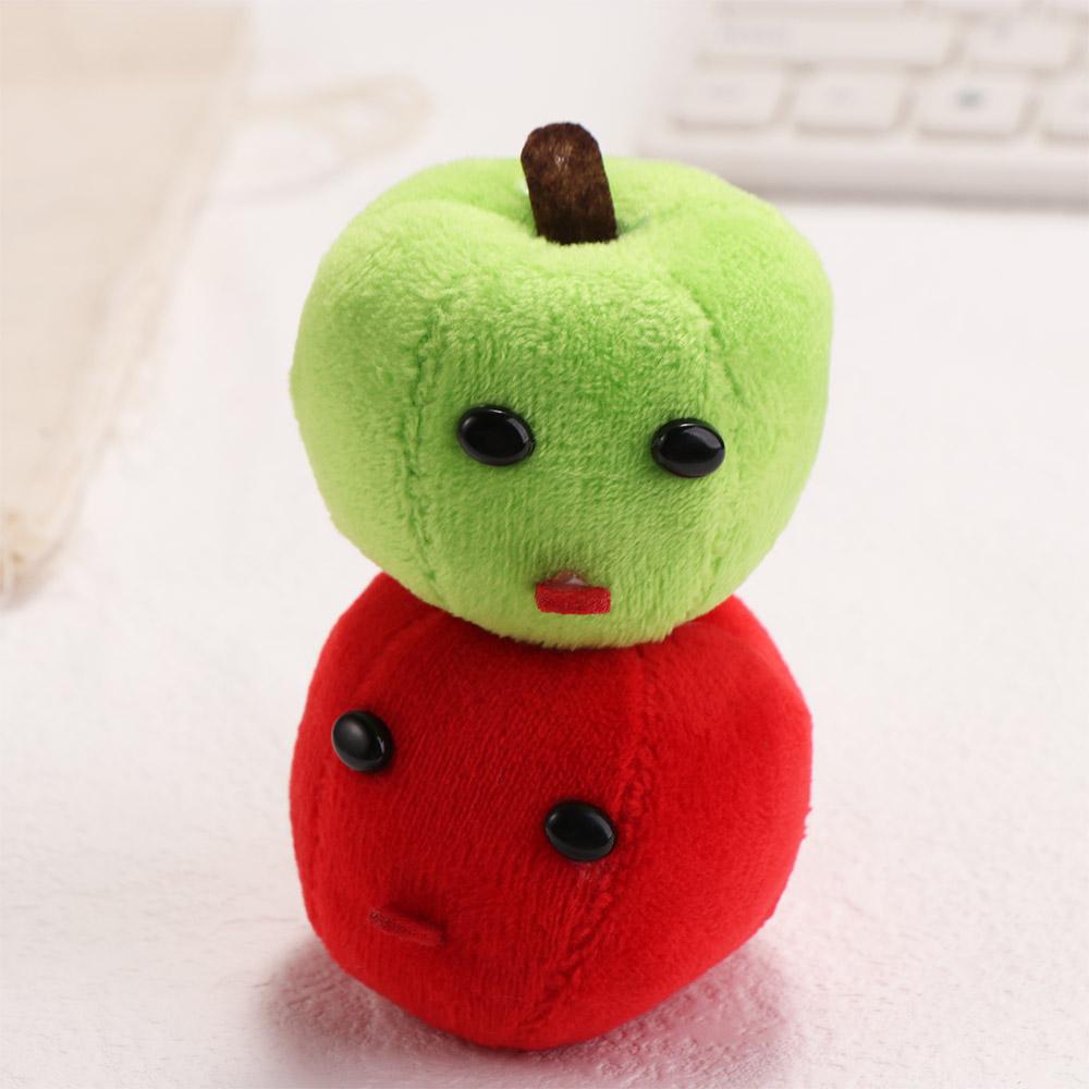 Green Red Fruit Plush Keychain Soft Plush Backpack Pendant Car Keys Creative Keyring Kids