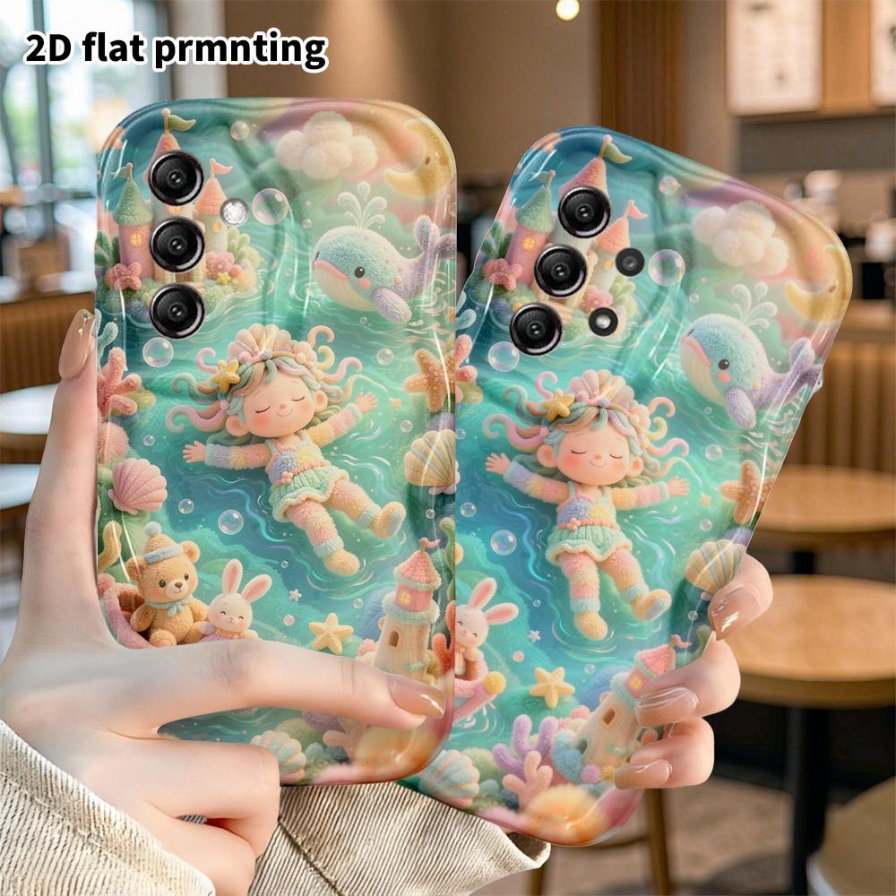 Phone Case: 2D flat, suitable for Samsung Galaxy A34 A35 M05 M06 S20 S22 S21 FE Plus 5G protective case, mermaid dream, perfect Christmas and Hallowee