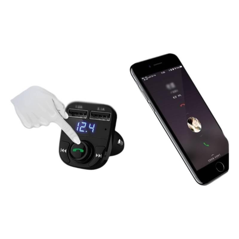Автомобильный Bluetooth-приемник Зарядное устройство Без потерь Качество звука FM-передатчик Вставка карты Автомобильный MP3-плеер Bluetooth