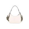New COACH Hobo Canvas With Leather Crescent Bag Shoulder Bag Crossbody Bag Handbag Medium Size Women's White CJ842-CHK