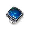 Blue Triplet Opal Gemstone Handmade 925 Sterling Silver Jewelry Ring Size 8 K4B79