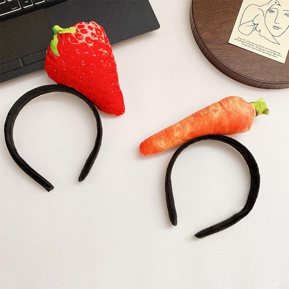 Vegetable Simulated Food Hair Hoop Strawberry Hotdog Headband Personality   Party