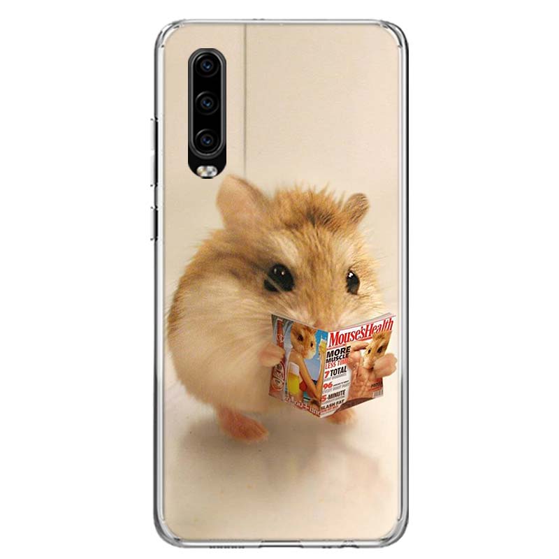 Милый чехол для телефона с милым питомцем хомяком для Huawei P30 P20 P10 P40 P50 Pro Mate 20 40 30 10 Lite, популярные Fundas Art Gift Coque