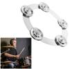6 Pcs Drum Hi Hat Tambourine Steel Bells Mountable Drum Cymbals Stainless Steel Drum Ring For Drum Percussion Accessories Set