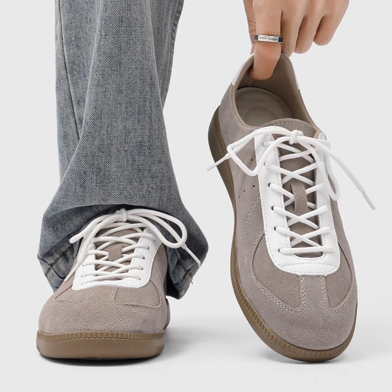 Classic Retro Flat Casual Sneakers Unisex Soft Sole Lace-Up Derby Shoes Comfortable All-Season Walking