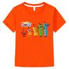 T Print For Shirt Numberblocks Kids Boy 10 Years One Piece Cartoon Tshirt Summer Cotton Short Tops Kawaii Y2k Kids Clothes Girl