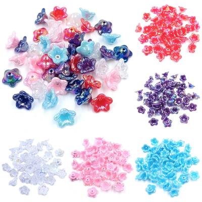 30 шт. 12 мм AB Dazzle Color Рог Цветок Бусины DIY Ювелирные Аксессуары Творческие Подвески Модный Браслет Ожерелье Материал Изготовления