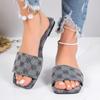 Джинсовые тапочки для женщин, туфли на плоской подошве, сандалии с открытым носком, женские повседневные шлепанцы, женские пляжные тапочки, туфли на плоской подошве 2024