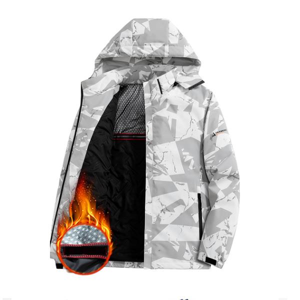 Зимняя ветрозащитная и теплая куртка, повседневная спортивная куртка для активного отдыха, мужской бархатный камуфляжный костюм для альпинизма