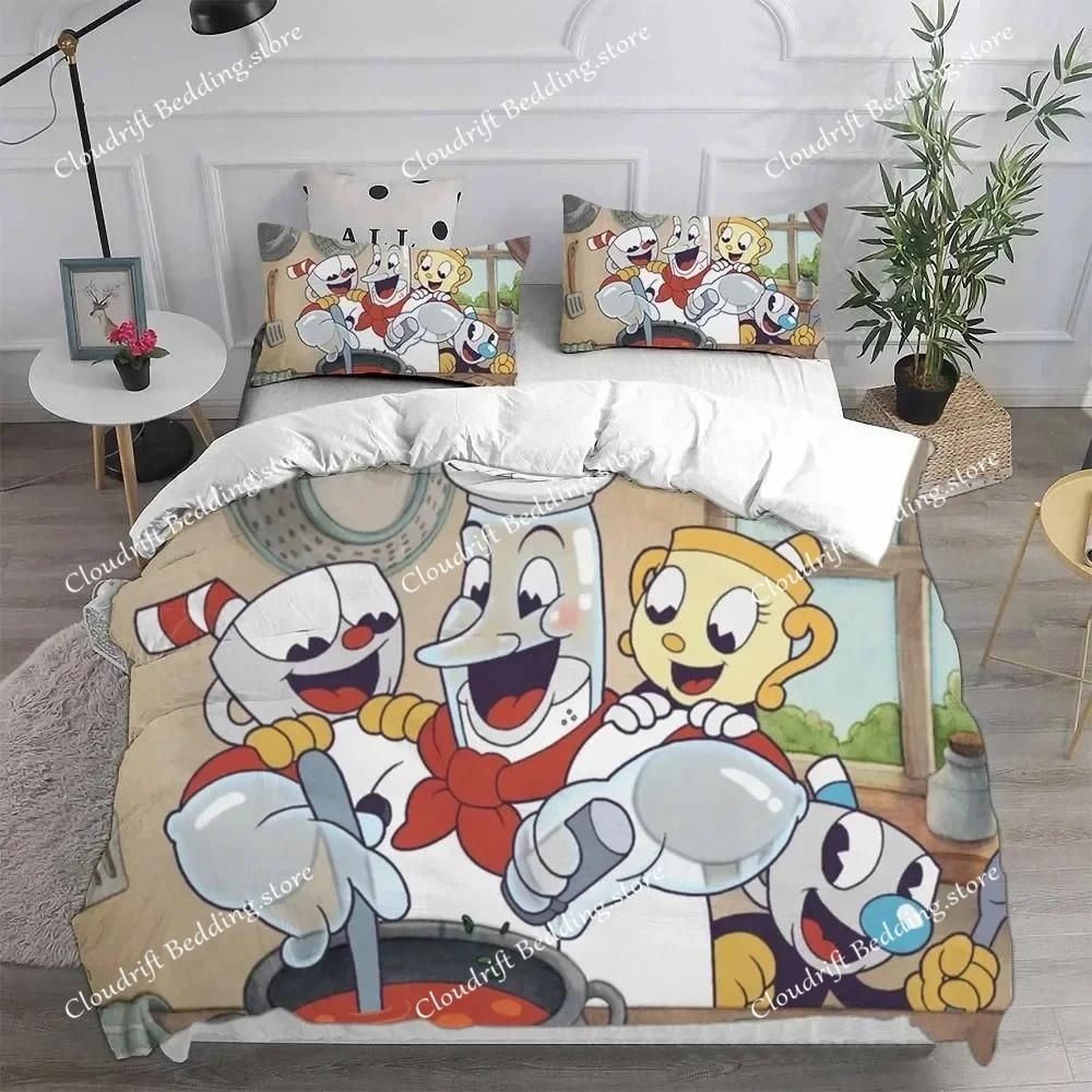Новый Домашний Текстиль Мультяшные Наборы Постельного Белья Cuphead Одеяло Покрывало Наволочки Детские и Взрослые Размеры