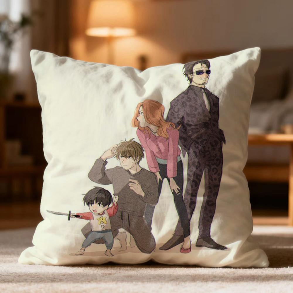 Popular KKotaro Lives Aloneed Cushion Cover Soft Washable Pillow Case Multi-Scene for Couch Bed Travel Office Use